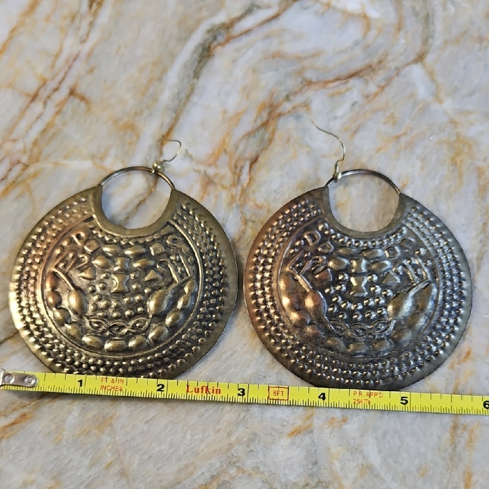 Gold-Toned Statement Earrings Jewelry